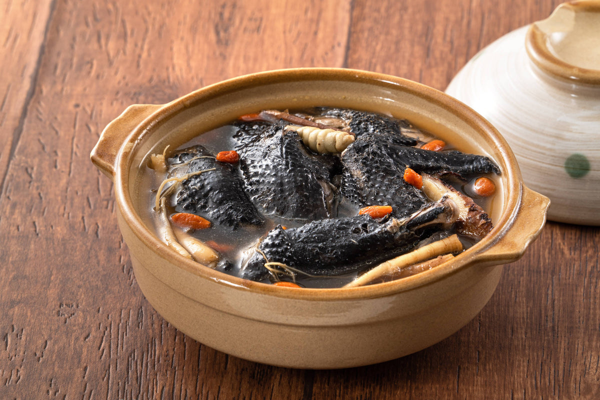 black chicken soup